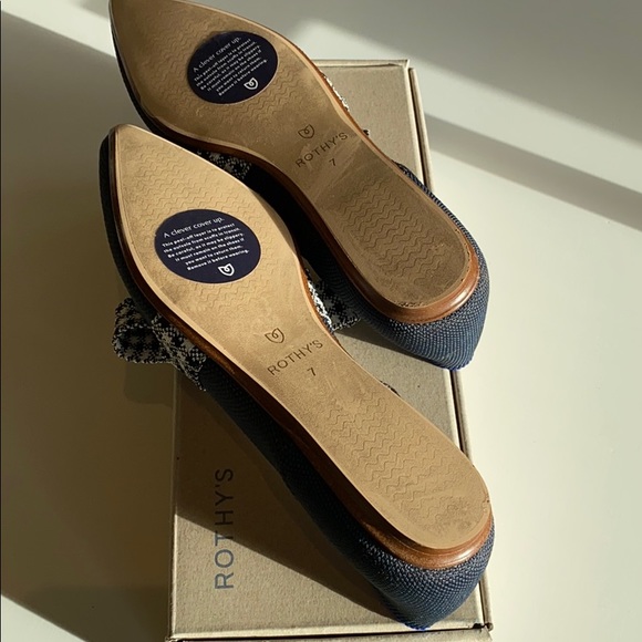 Rothy’s The Mary Jane in Ink Gingham. - Picture 3 of 11